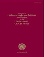 Summaries of Judgments, Advisory Opinions and Orders of the Permanent Court of International Justice