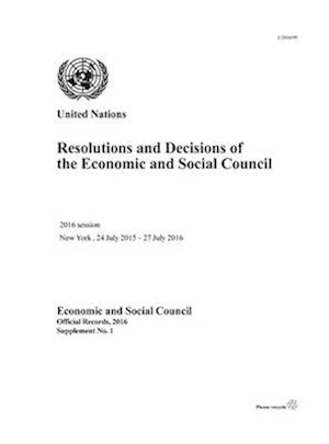 Resolutions and Decisions of the Economic and Social Council