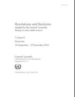 Resolutions and Decisions Adopted by the General Assembly During Its Session