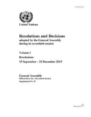 Resolutions and Decisions Adopted by the General Assembly During Its Session