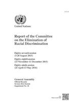 Report of the Committee on the Elimination of Racial Discrimination