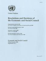 Resolutions and Decisions of the Economic and Social Council