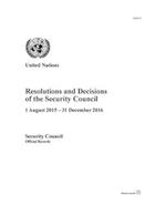 Resolutions and Decisions of the Security Council 2015-2016