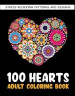 The 100 Hearts Adult Coloring Books for Adults