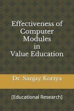 Effectiveness of Computer Modules in Value Education