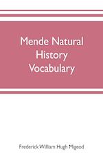 Mende natural history vocabulary