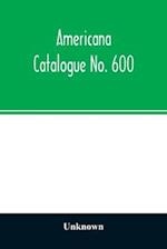 Americana Catalogue No. 600