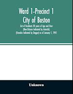 Ward 1-Precinct 1; City of Boston; List of Residents 20 years of Age and Over (Non-Citizens Indicated by Asterisk) (Females Indicated by Dagger) as of January 1, 1941