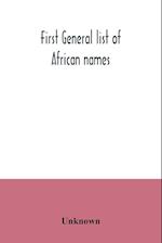 First general list of African names 