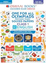 Oswaal One for All Olympiad Previous Years Solved Papers, Class-1 English Book (For 2021-22 Exam) 