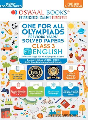 Oswaal One for All Olympiad Previous Years' Solved Papers, Class-3 English Book (For 2021-22 Exam)