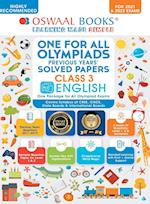 Oswaal One for All Olympiad Previous Years' Solved Papers, Class-3 English Book (For 2021-22 Exam) 