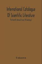International Catalogue Of Scientific Literature; Thirteenth Annual Issue (H Geology) 