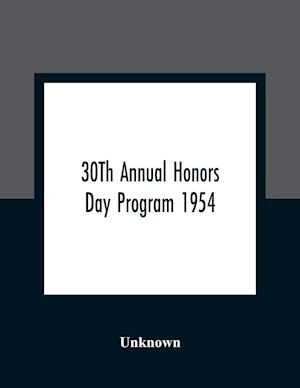 30Th Annual Honors Day Program 1954