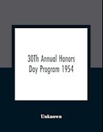 30Th Annual Honors Day Program 1954