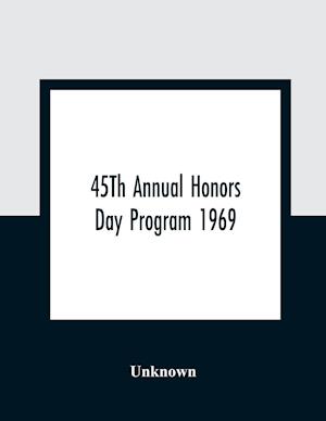 45Th Annual Honors Day Program 1969