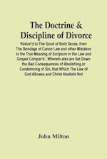 The Doctrine & Discipline Of Divorce