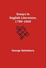 Essays in English Literature, 1780-1860 