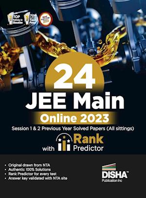 24 JEE Main Online 2023 Previous Year Solved Papers (All sittings) with Rank Predictor