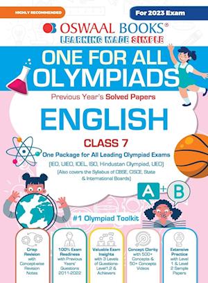 Oswaal One For All Olympiad Previous Years' Solved Papers, Class-7 English Book (For 2023 Exam)