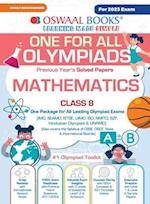 Oswaal One For All Olympiad Previous Years' Solved Papers, Class-8 Mathematics Book (For 2023 Exam) 