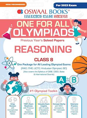 Oswaal One For All Olympiad Previous Years' Solved Papers, Class-8 Reasoning Book (For 2023 Exam)