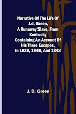 Narrative of the Life of J.D. Green, a Runaway Slave, from Kentucky ; Containing an Account of His Three Escapes, in 1839, 1846, and 1848 