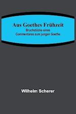 Aus Goethes Frühzeit; Bruchstücke eines Commentares zum jungen Goethe