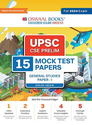 Oswaal UPSC CSE Prelims 15 Mock Test Papers General Studies Paper-1 | For 2024 Exam