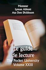 Le guide de lecture  The Pocket University Volume XXIII