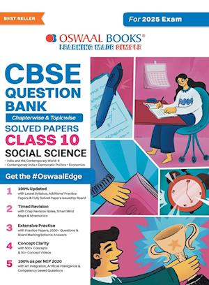 Oswaal CBSE Question Bank Class 10 Social Science, Chapterwise and Topicwise Solved Papers For Board Exams 2025