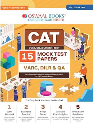 Oswaal CAT 15 Mock Test Papers for 2024 Exam