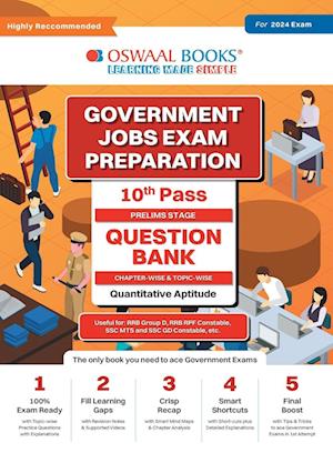 Oswaal Government Exams Question Bank 10th Pass | Quantitative Aptitude | for 2024 Exam