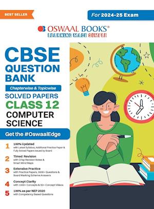 Oswaal CBSE Question Bank Class 12 Computer Science, Chapterwise and Topicwise Solved Papers For Board Exams 2025