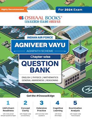 Oswaal Indian Air Force - Agniveer Vayu (Agnipath Scheme) Question Bank | Chapterwise Topicwise for English | Physics | Mathematics | Reasoning | General Awareness For 2024 Exam