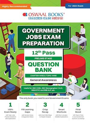 Oswaal Government Exams Question Bank 12th Pass | General Awareness | for 2024 Exam