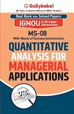 MS-08 Quantitative Analysis for Managerial Applications 