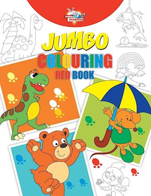 Jumbo Colouring Red Book for 4 to 8 years old Kids | Best Gift to Children for Drawing, Coloring and Painting
