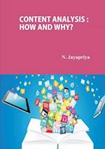 Content Analysis How and Why? 