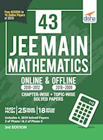 43 JEE Main Mathematics Online (2019-2012) & Offline (2018-2002) Chapter-wise + Topic-wise Solved Papers 3rd Edition 