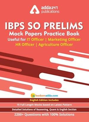 IBPS SO Prelims Mock Paper Practice Book For IT Officer/ Agriculture Officer/ Marketing Officer/ HR Officer (In English Printed Edition)