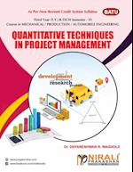 QUANTITATIVE TECHNIQUES IN PROJECT MANAGEMENT 