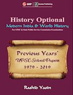 History Optional - Modern India & World History - Previous Year's UPSC Solved Papers 1979-2019