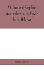 A critical and exegetical commentary on the Epistle to the Hebrews 