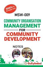 MSW-009 Community Organisation Management for Community Development 