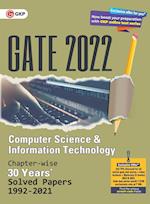 GATE 2022 Computer Science and Information Technology - 30 years Chapter wise Solved Papers (1992-2021). 