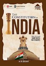 The Constitution of India Bare Act with Short Notes for Students 3ed by A R Khan