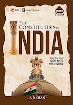 The Constitution of India Bare Act with Short Notes for Students 3ed by A R Khan