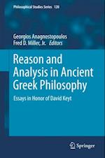 Reason and Analysis in Ancient Greek Philosophy