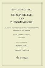 Grenzprobleme der Phänomenologie